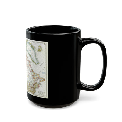 North America - Canada, Alaska, Greenland (1947) (Map) Black Coffee Mug-The Sticker Space