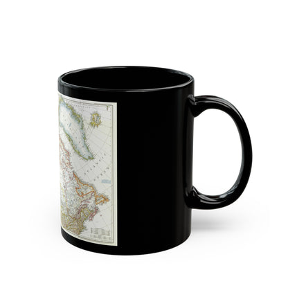 North America - Canada, Alaska, Greenland (1947) (Map) Black Coffee Mug-The Sticker Space