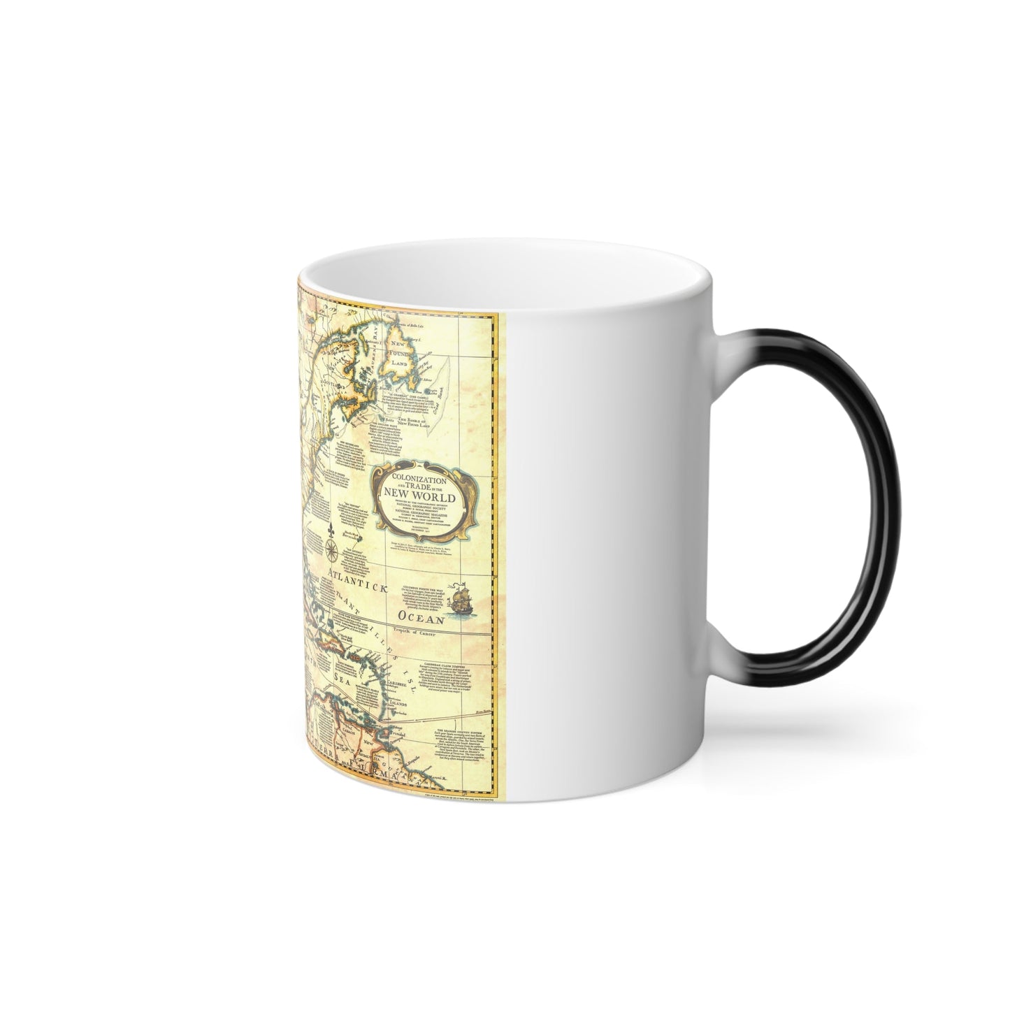 North America - Colonization and Trade (1977) (Map) Color Changing Mug 11oz-11oz-The Sticker Space