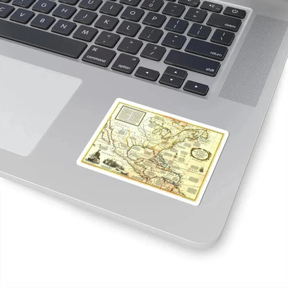 North America - Colonization and Trade (1977) (Map) STICKER Vinyl Kiss-Cut Decal - The Sticker Space