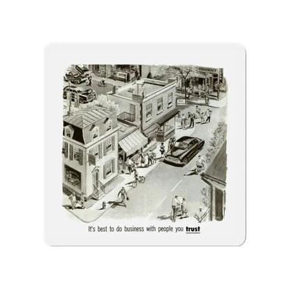 North America Companies ad, Collier's, September 13, 1952 (Magazine Illustration) Refrigerator Magnet 5 Inch - The Sticker Space