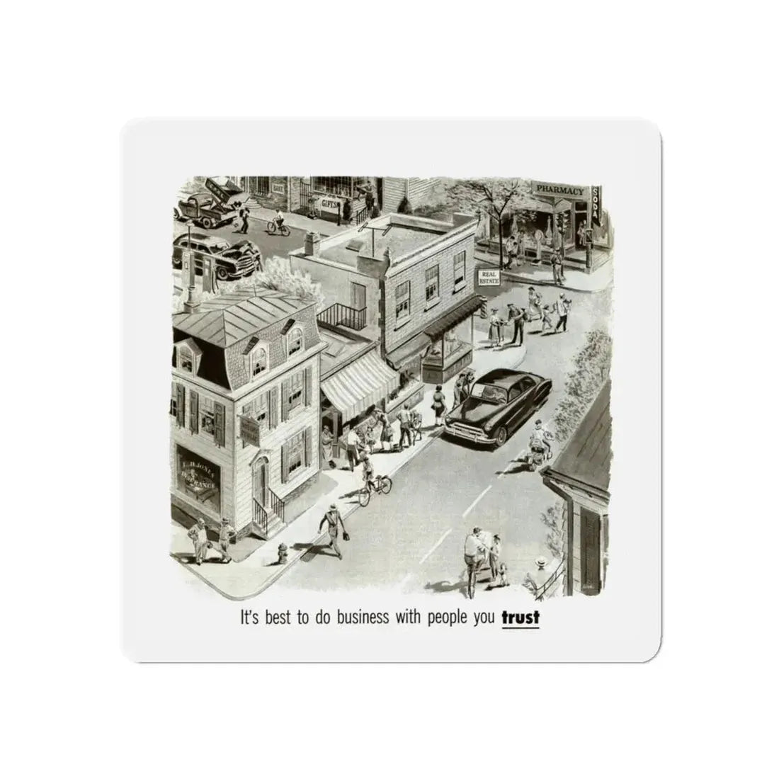 North America Companies ad, Collier's, September 13, 1952 (Magazine Illustration) Refrigerator Magnet - The Sticker Space