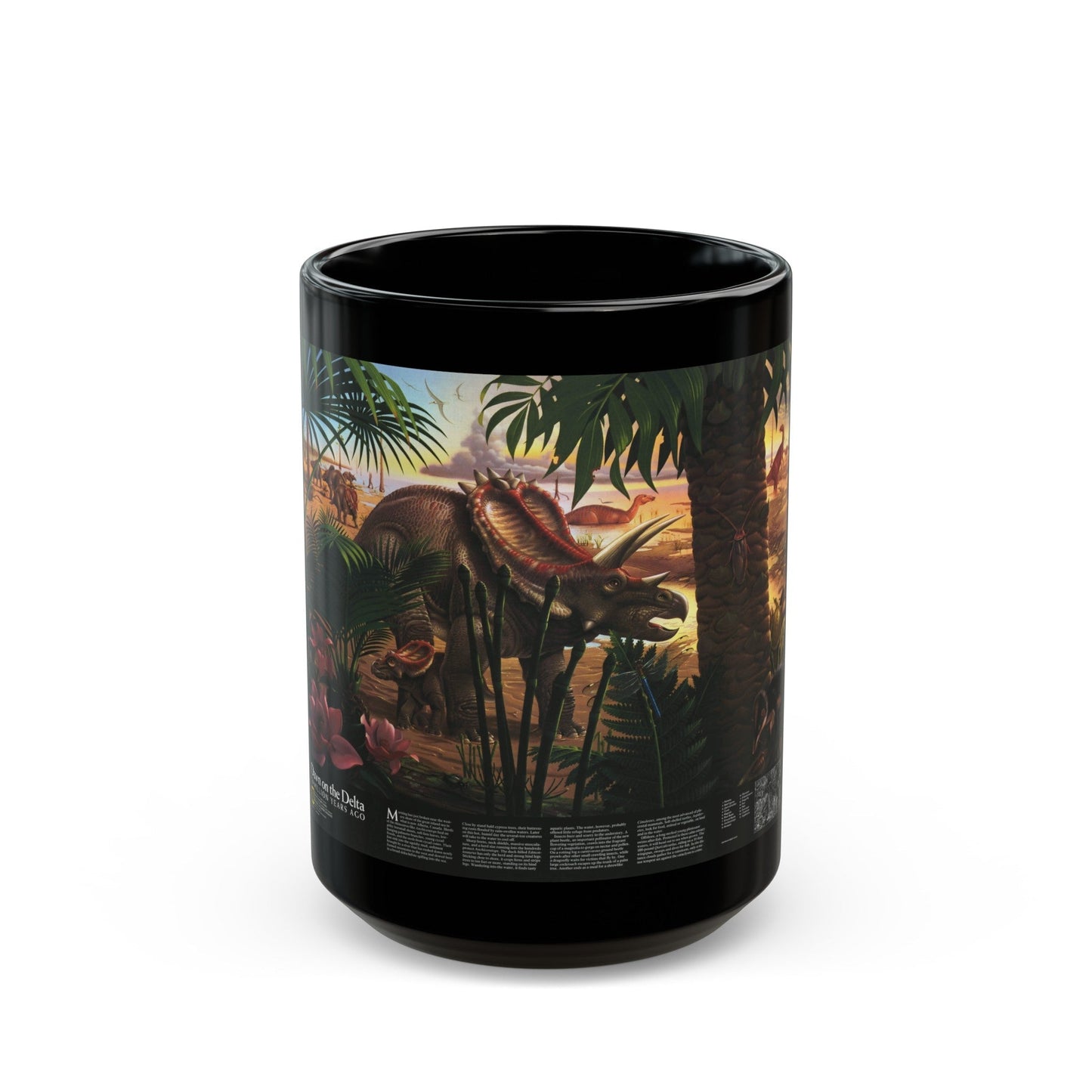 North America - Dawn on the Delta- 74mya (1993) (Map) Black Coffee Mug-15oz-The Sticker Space