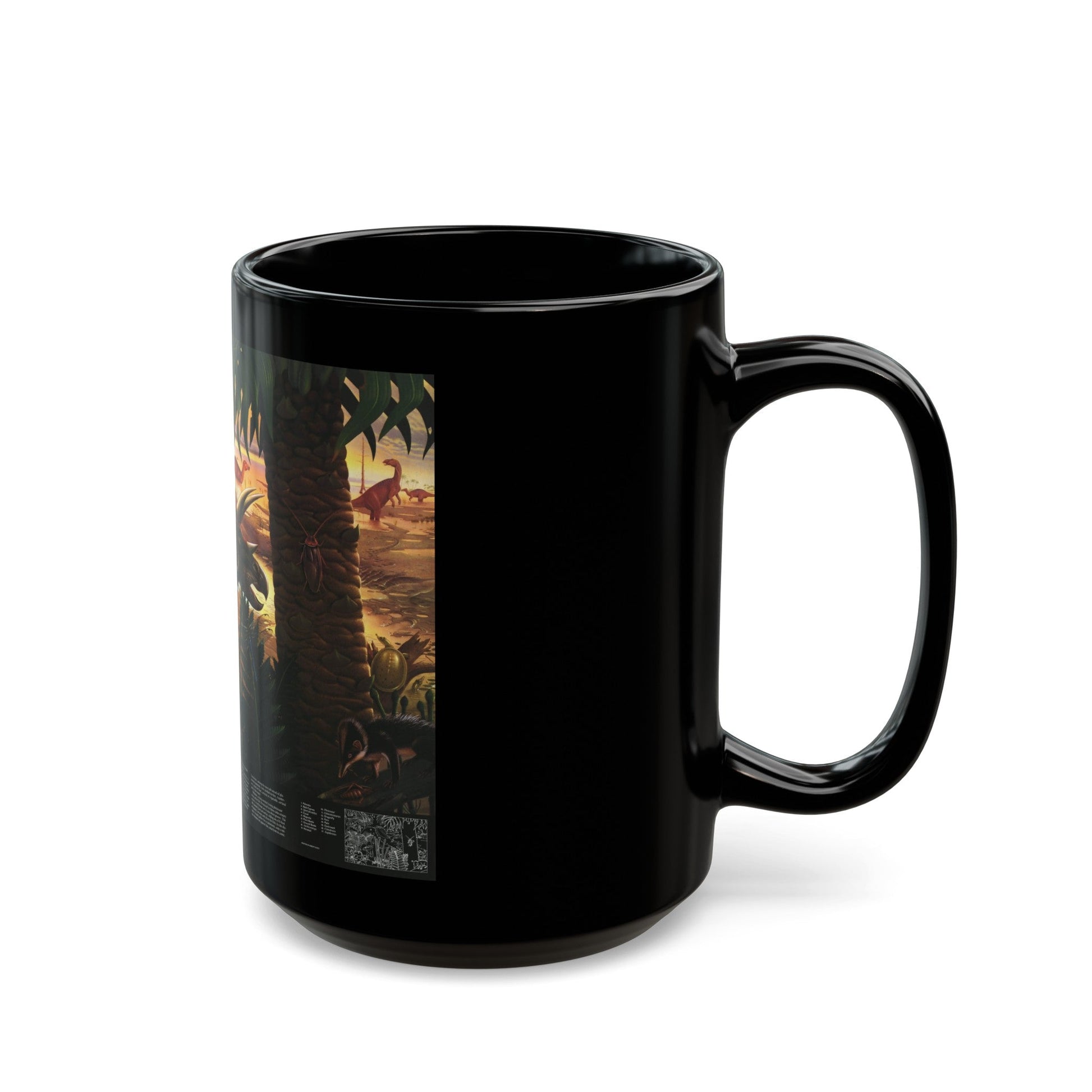 North America - Dawn on the Delta- 74mya (1993) (Map) Black Coffee Mug-The Sticker Space