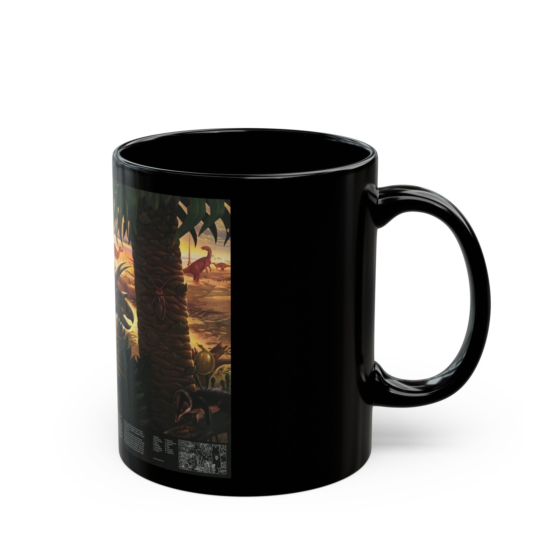 North America - Dawn on the Delta- 74mya (1993) (Map) Black Coffee Mug-The Sticker Space