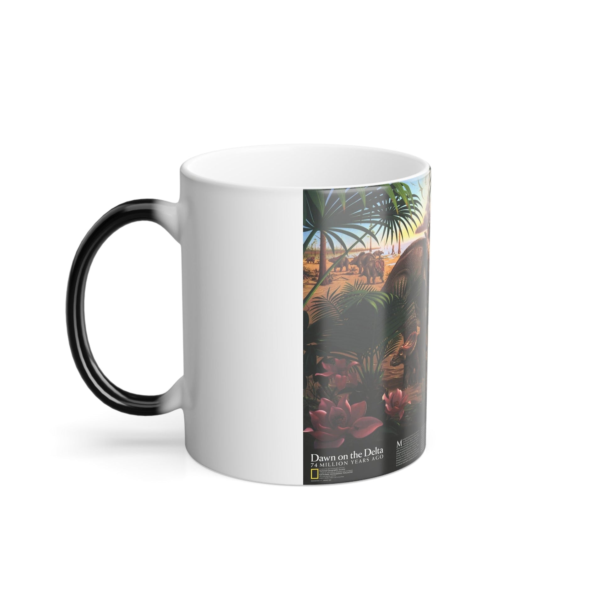 North America - Dawn on the Delta- 74mya (1993) (Map) Color Changing Mug 11oz-11oz-The Sticker Space