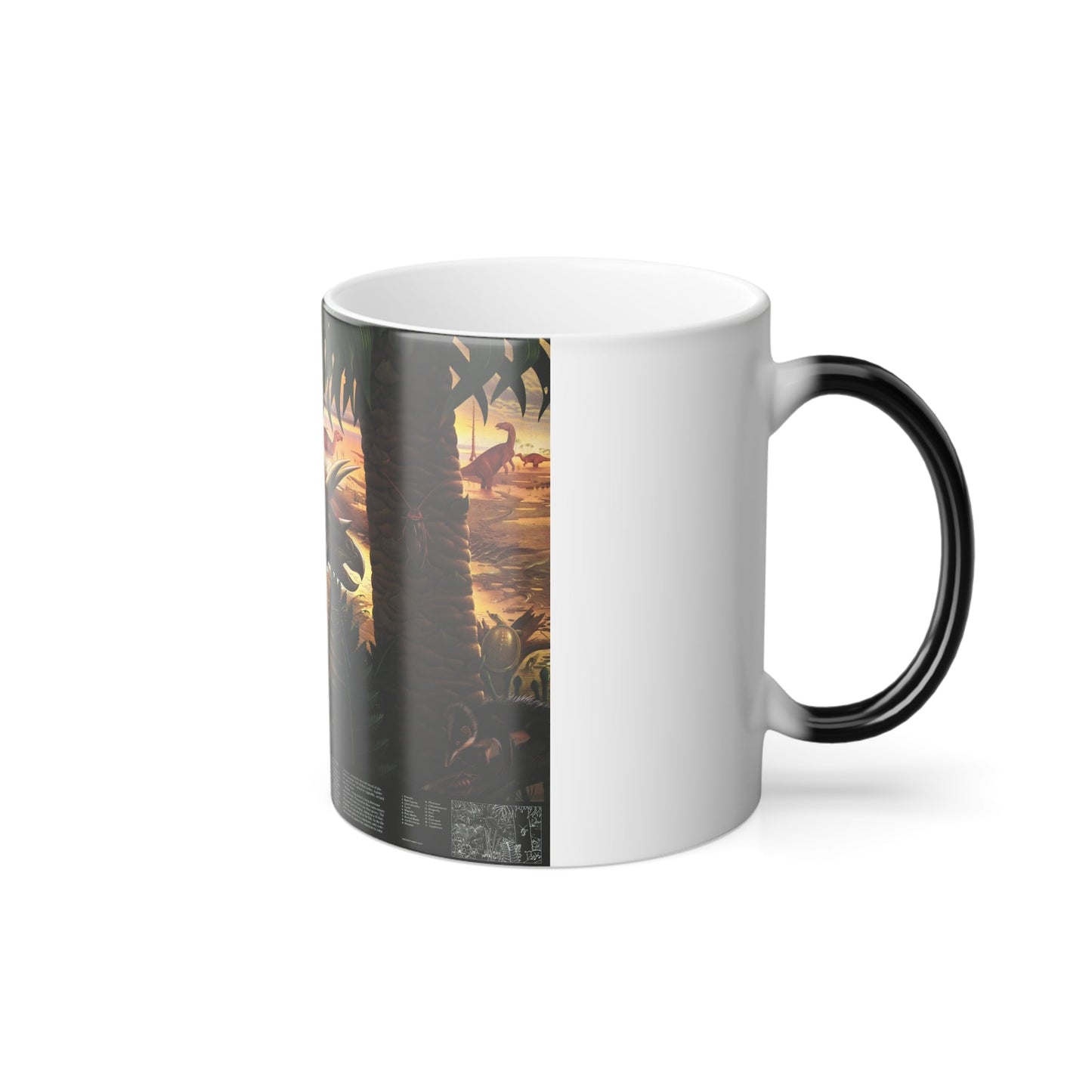 North America - Dawn on the Delta- 74mya (1993) (Map) Color Changing Mug 11oz-11oz-The Sticker Space