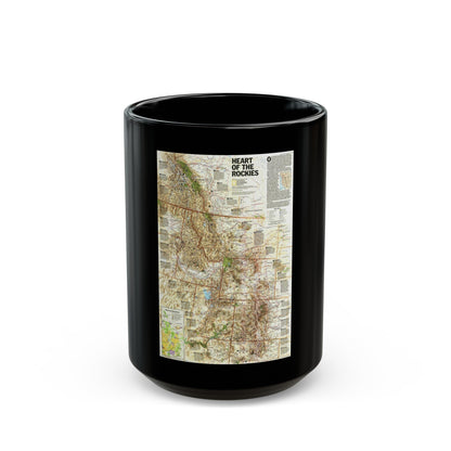 North America - Heart of the Rockies (1995) (Map) Black Coffee Mug-15oz-The Sticker Space