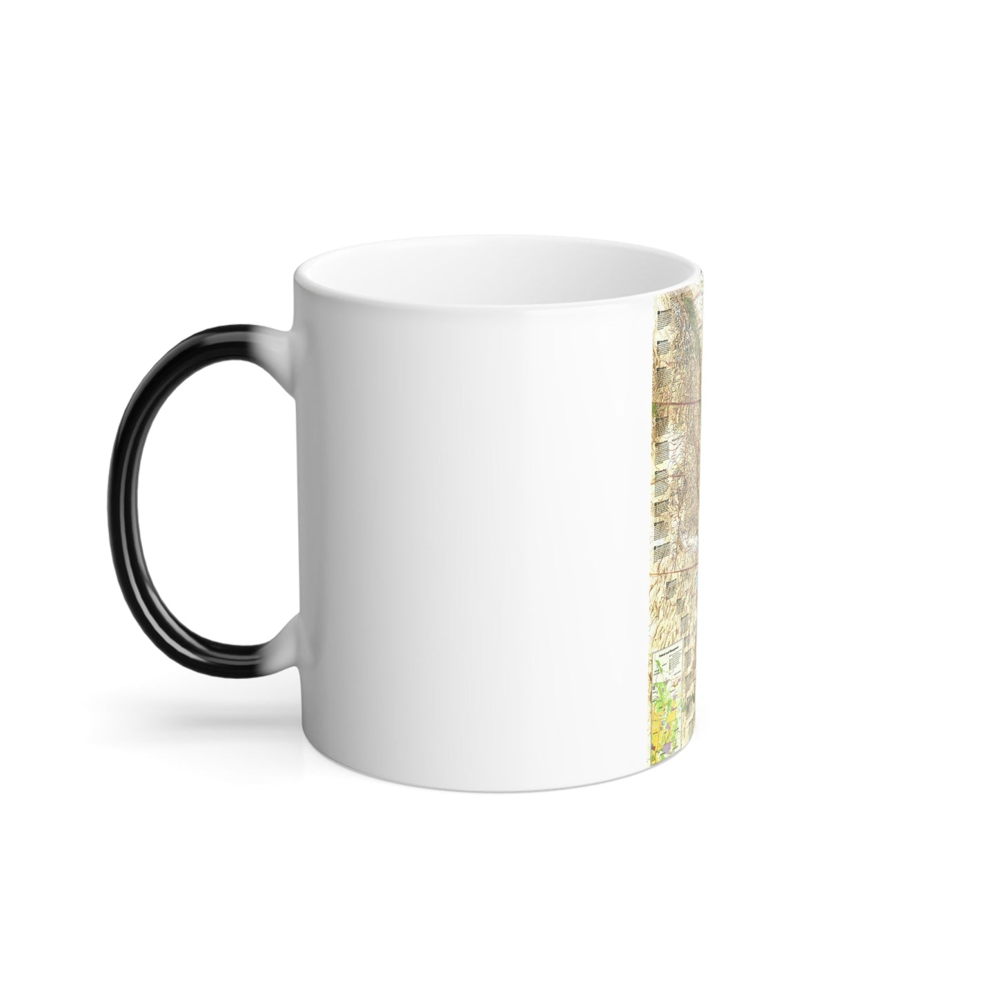 North America - Heart of the Rockies (1995) (Map) Color Changing Mug 11oz-11oz-The Sticker Space