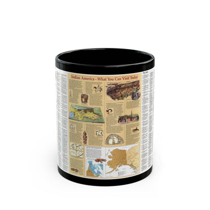 North America - Indian America - What You Can Visit Today (1991) (Map) Black Coffee Mug-11oz-The Sticker Space