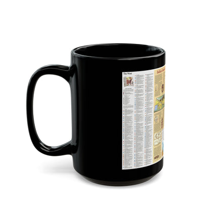 North America - Indian America - What You Can Visit Today (1991) (Map) Black Coffee Mug-The Sticker Space