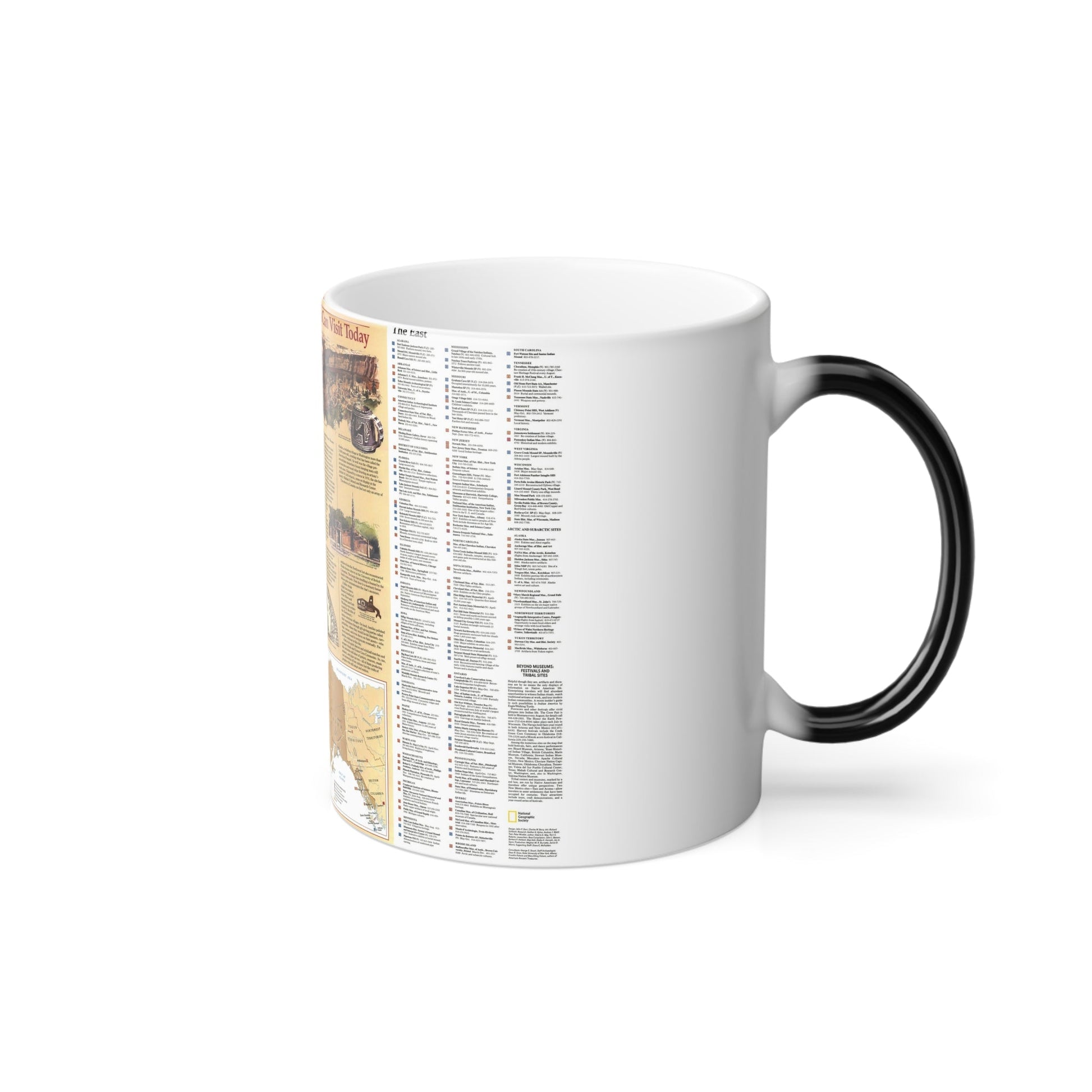 North America - Indian America - What You Can Visit Today (1991) (Map) Color Changing Mug 11oz-11oz-The Sticker Space