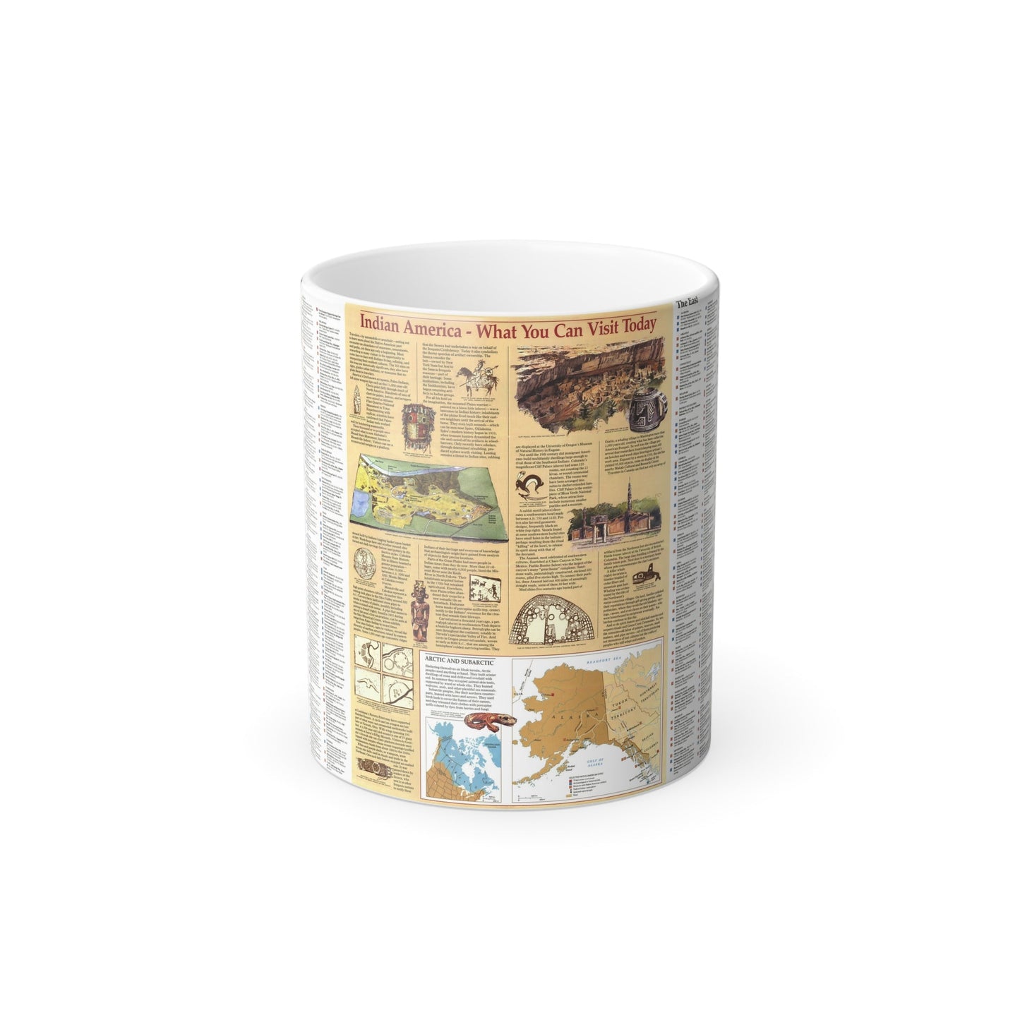 North America - Indian America - What You Can Visit Today (1991) (Map) Color Changing Mug 11oz-11oz-The Sticker Space