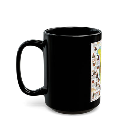 North America - Indians of (1973) (Map) Black Coffee Mug-The Sticker Space