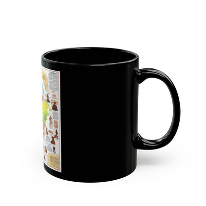 North America - Indians of (1973) (Map) Black Coffee Mug-The Sticker Space