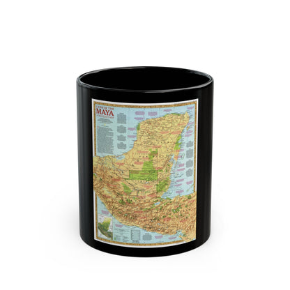 North America - Land of the Maya, A Traveller's Map (1990) (Map) Black Coffee Mug-11oz-The Sticker Space