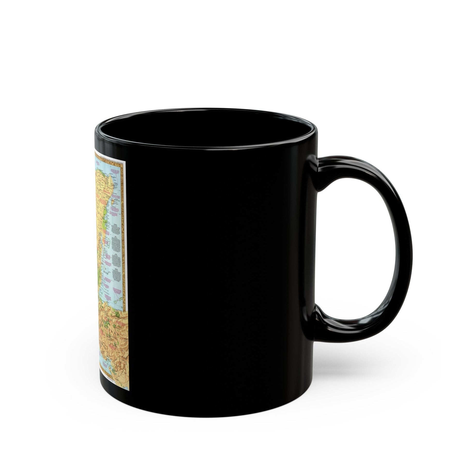 North America - Land of the Maya, A Traveller's Map (1990) (Map) Black Coffee Mug-The Sticker Space