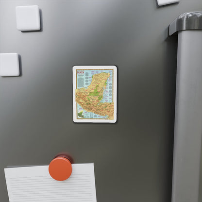 North America - Land of the Maya, A Traveller's Map (1990) (Map) Refrigerator Magnet-The Sticker Space