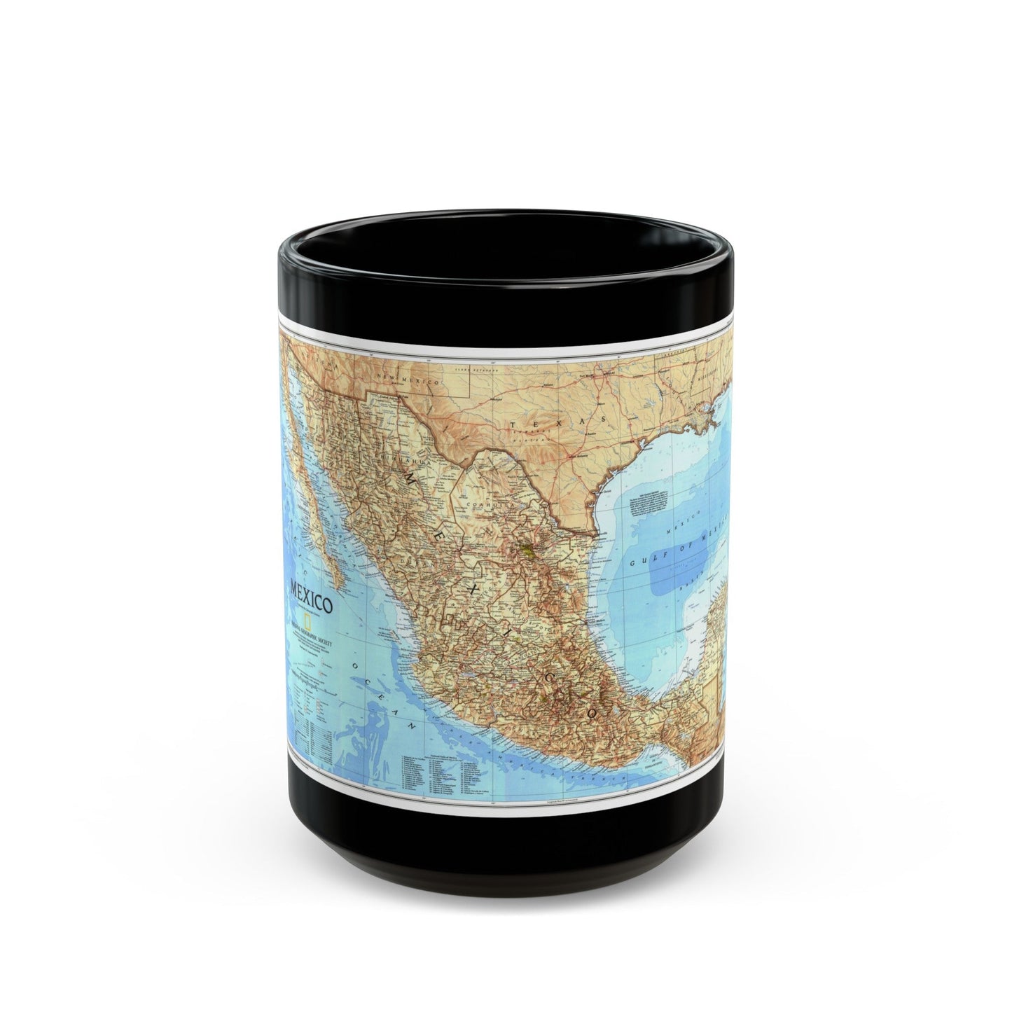 North America - Mexico (1994) (Map) Black Coffee Mug-15oz-The Sticker Space