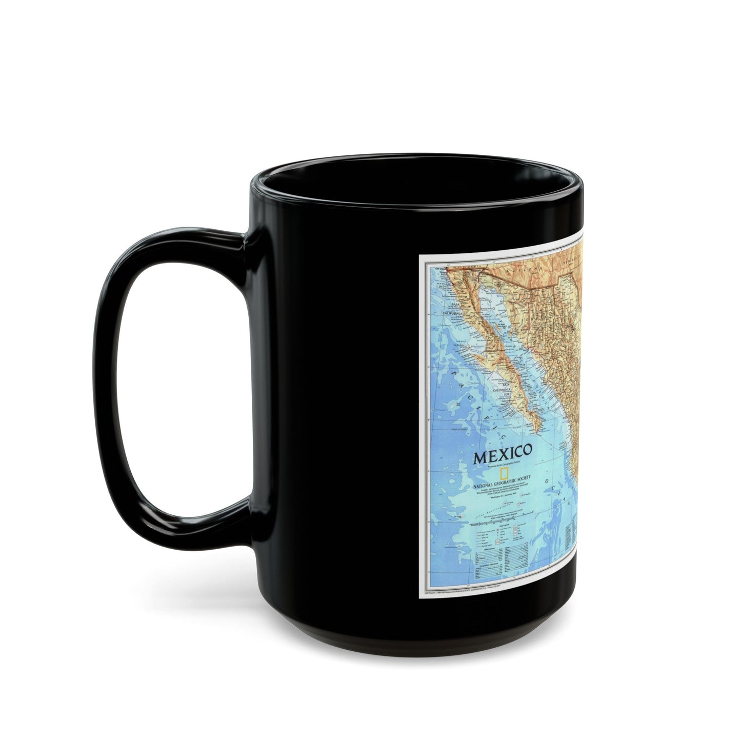 North America - Mexico (1994) (Map) Black Coffee Mug-The Sticker Space