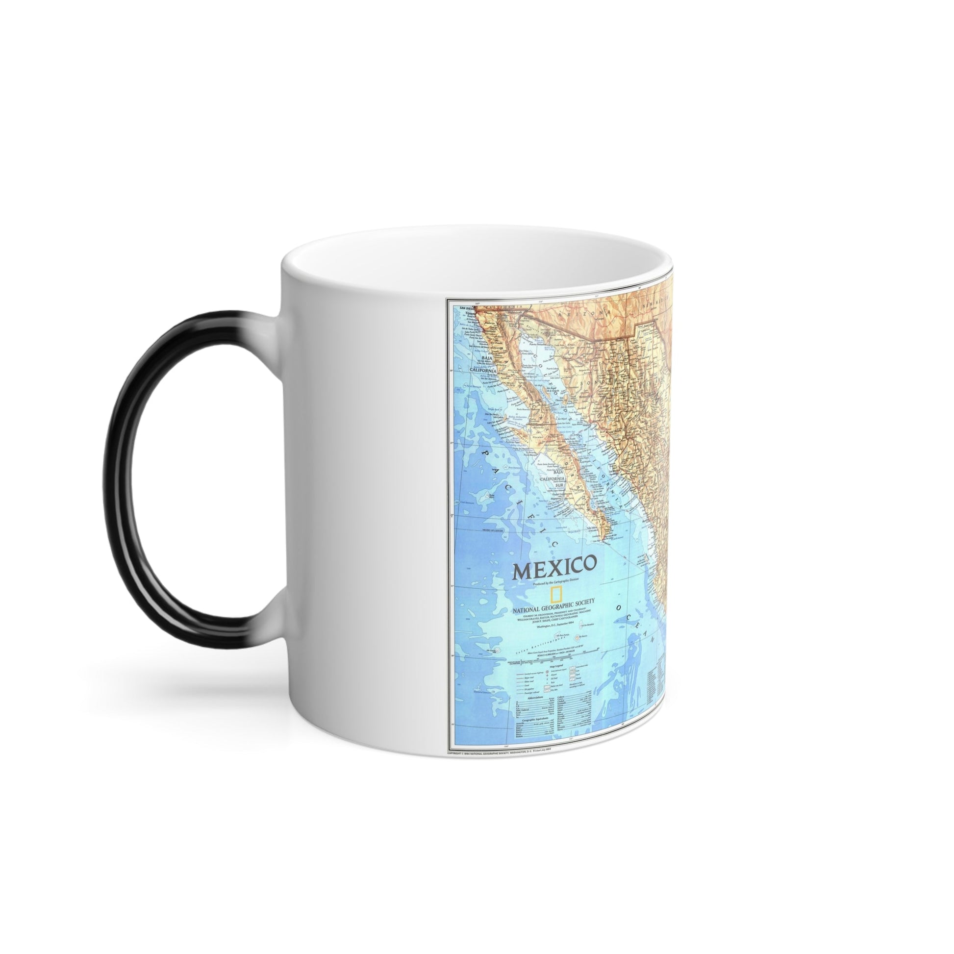 North America - Mexico (1994) (Map) Color Changing Mug 11oz-11oz-The Sticker Space