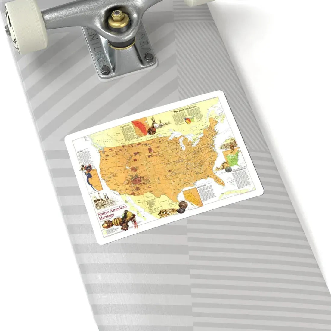 North America - Native American Heritage (1991) (Map) STICKER Vinyl Kiss-Cut Decal - The Sticker Space