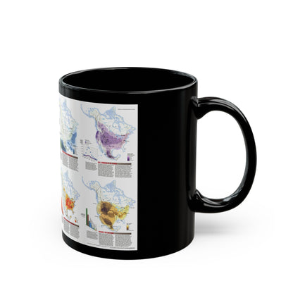 North America - Natural Hazards (1998) (Map) Black Coffee Mug-The Sticker Space