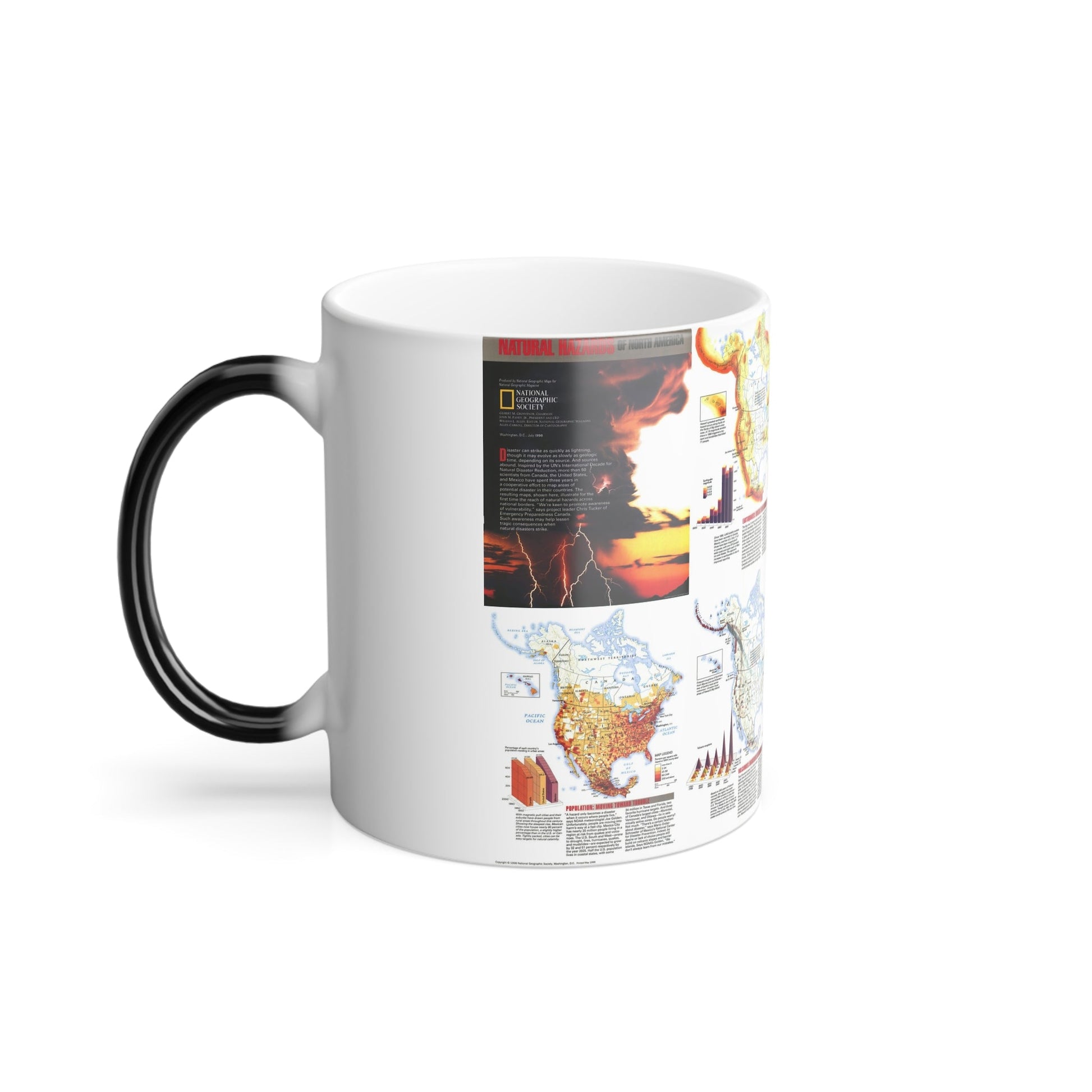 North America - Natural Hazards (1998) (Map) Color Changing Mug 11oz-11oz-The Sticker Space