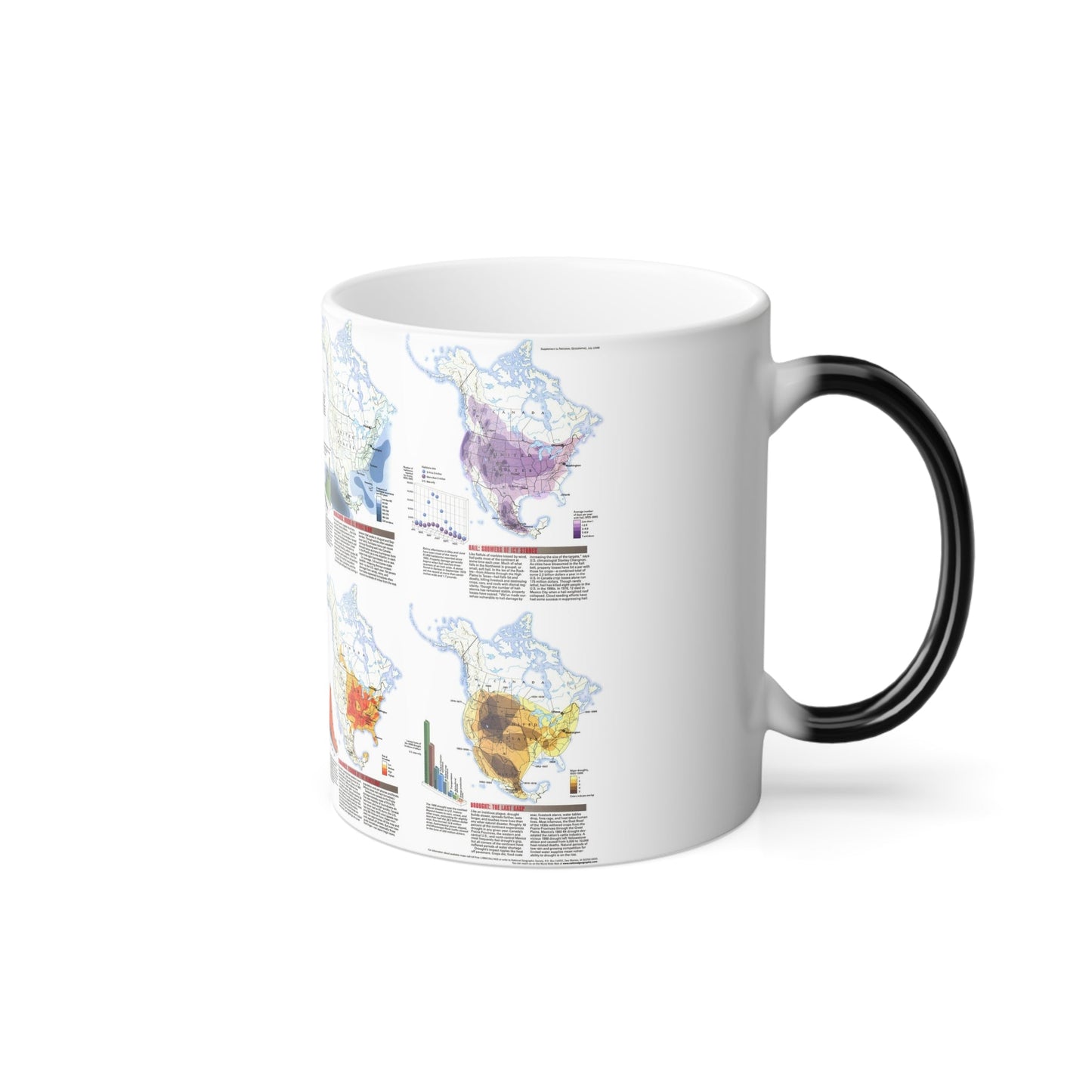 North America - Natural Hazards (1998) (Map) Color Changing Mug 11oz-11oz-The Sticker Space