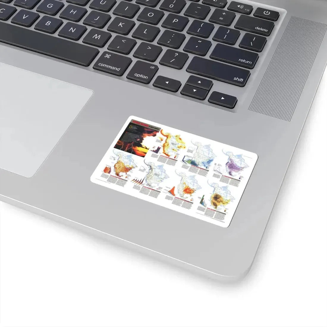 North America - Natural Hazards (1998) (Map) STICKER Vinyl Kiss-Cut Decal - The Sticker Space