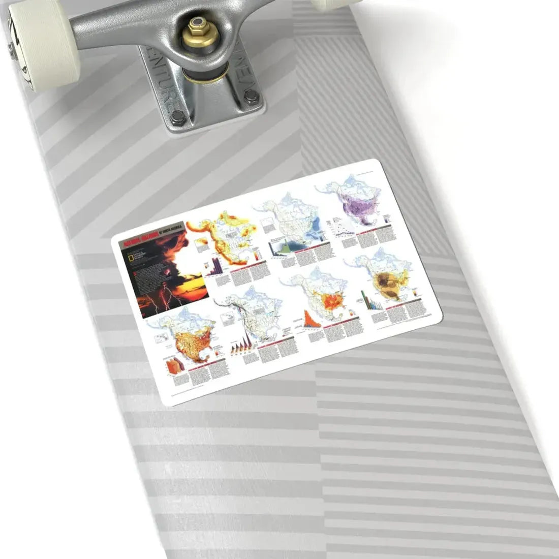 North America - Natural Hazards (1998) (Map) STICKER Vinyl Kiss-Cut Decal - The Sticker Space