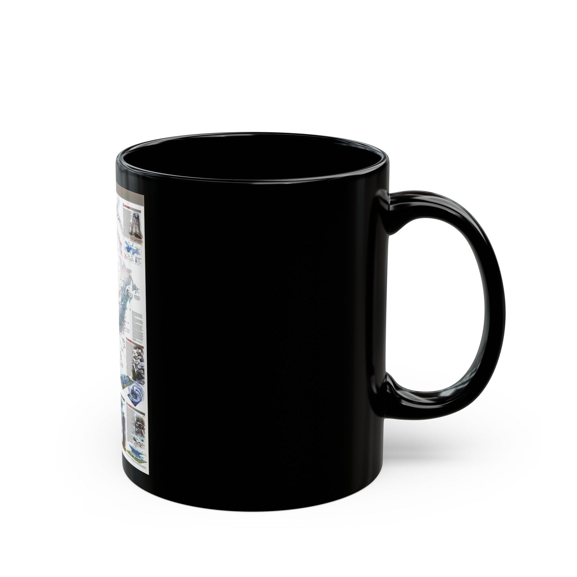 North America - Nature in Full Force (1998) (Map) Black Coffee Mug-The Sticker Space