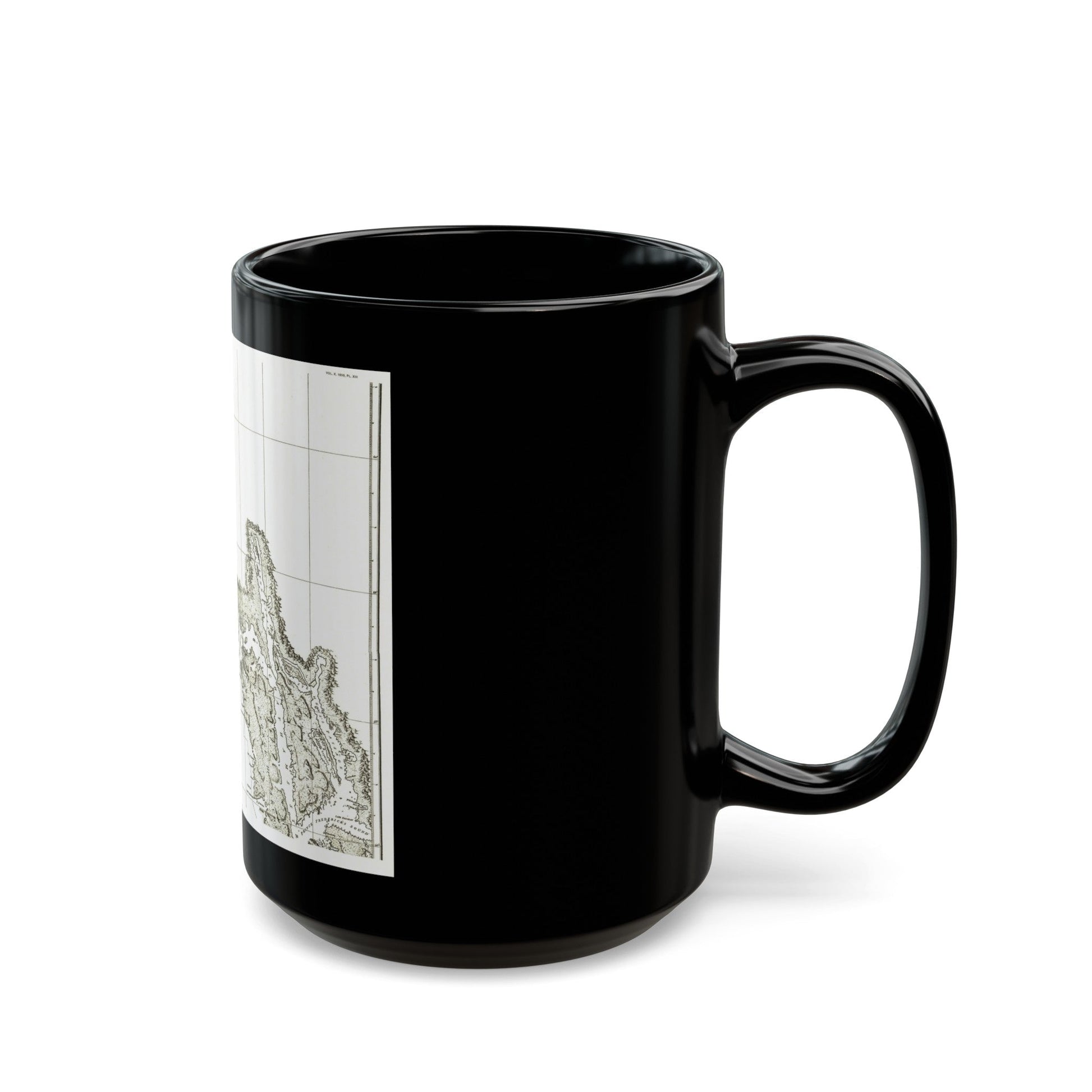 North America - Part of the Coast (1898) (Map) Black Coffee Mug-The Sticker Space