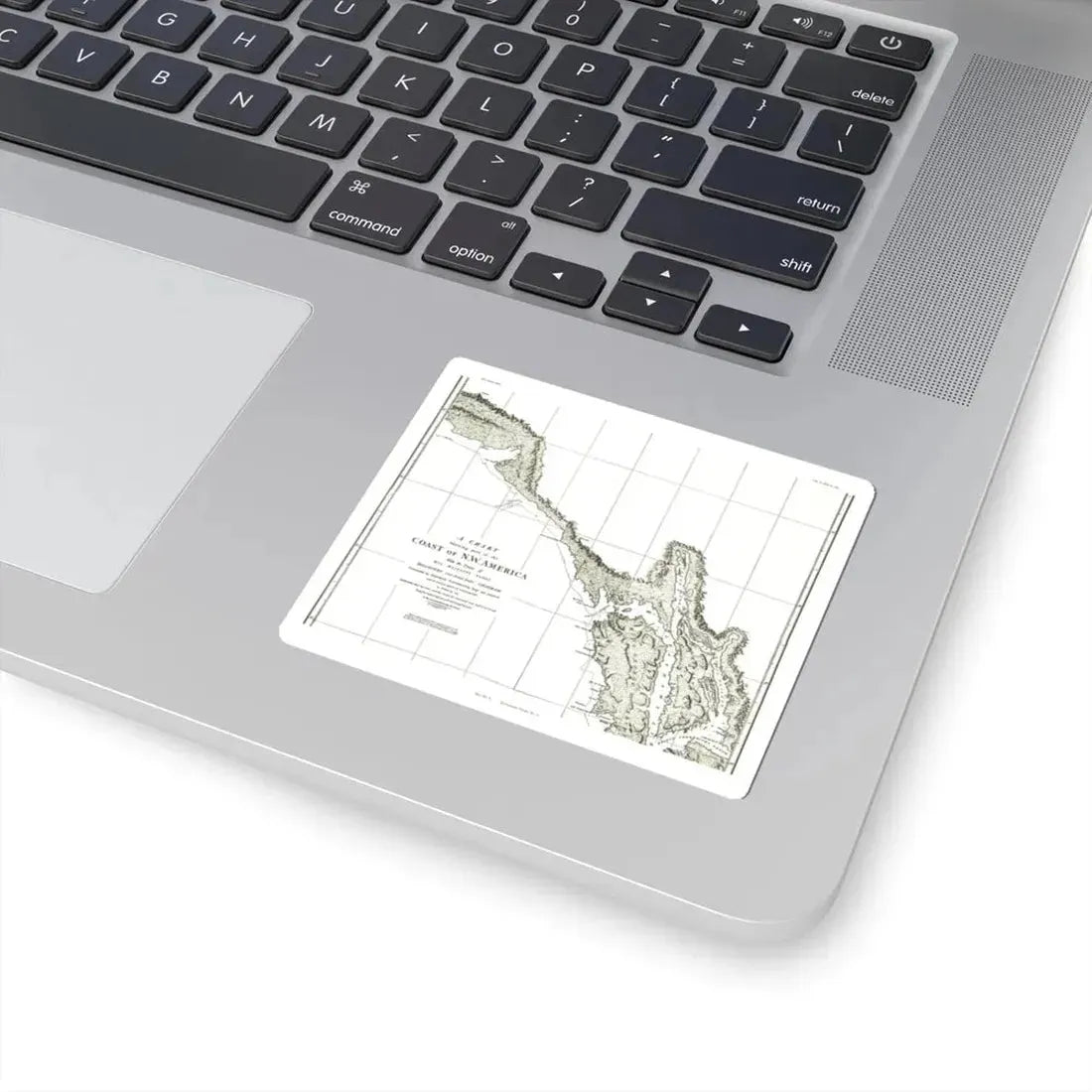 North America - Part of the Coast (1898) (Map) STICKER Vinyl Kiss-Cut Decal - The Sticker Space