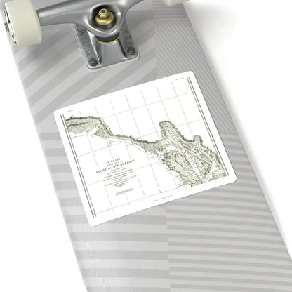 North America - Part of the Coast (1898) (Map) STICKER Vinyl Kiss-Cut Decal - The Sticker Space