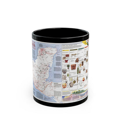 North America - The Ancient Maya World (1990) (Map) Black Coffee Mug-11oz-The Sticker Space