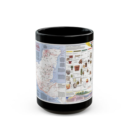 North America - The Ancient Maya World (1990) (Map) Black Coffee Mug-15oz-The Sticker Space