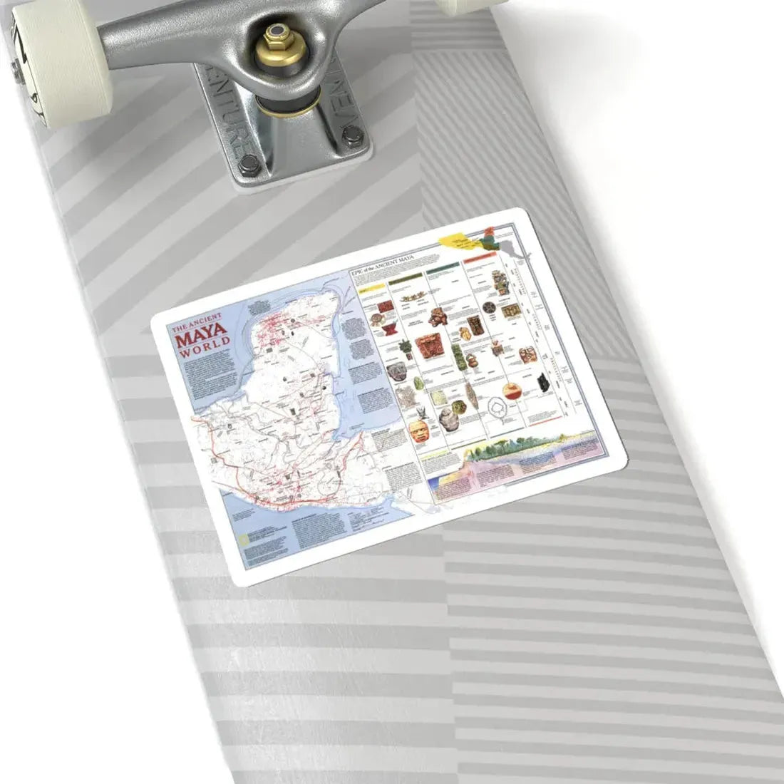 North America - The Ancient Maya World (1990) (Map) STICKER Vinyl Kiss-Cut Decal - The Sticker Space