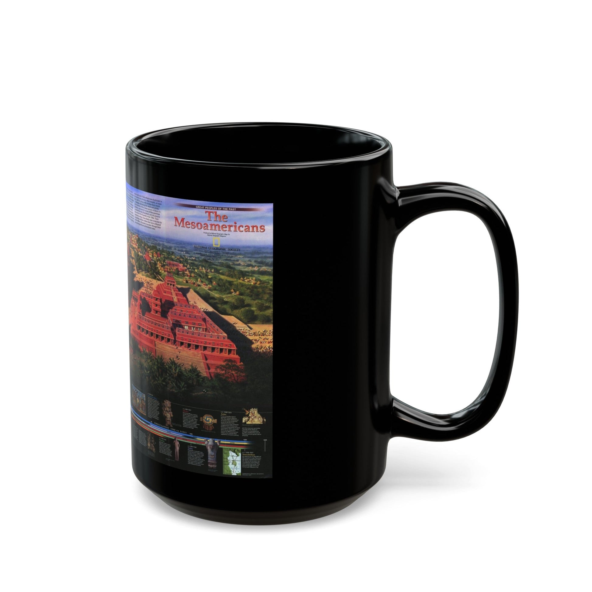 North America - The Mesoamericans (1997) (Map) Black Coffee Mug-The Sticker Space