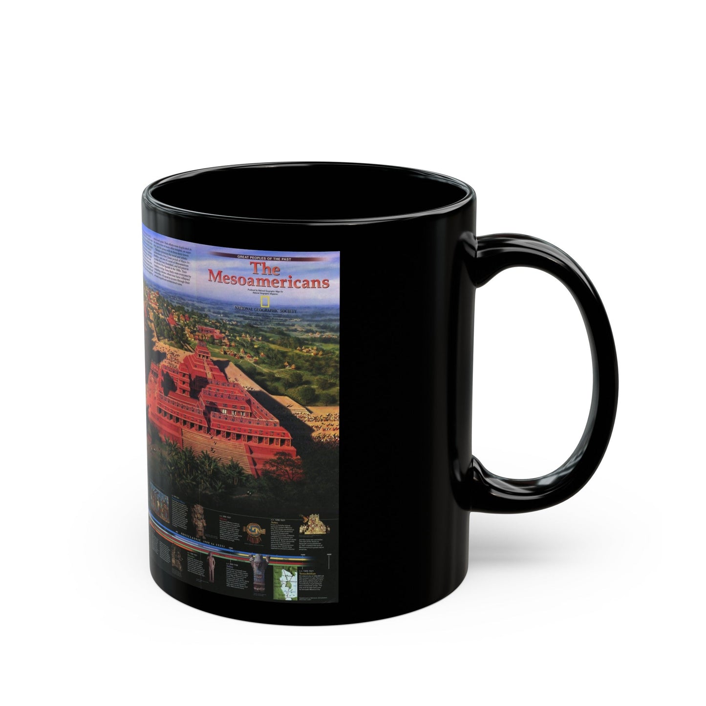 North America - The Mesoamericans (1997) (Map) Black Coffee Mug-The Sticker Space