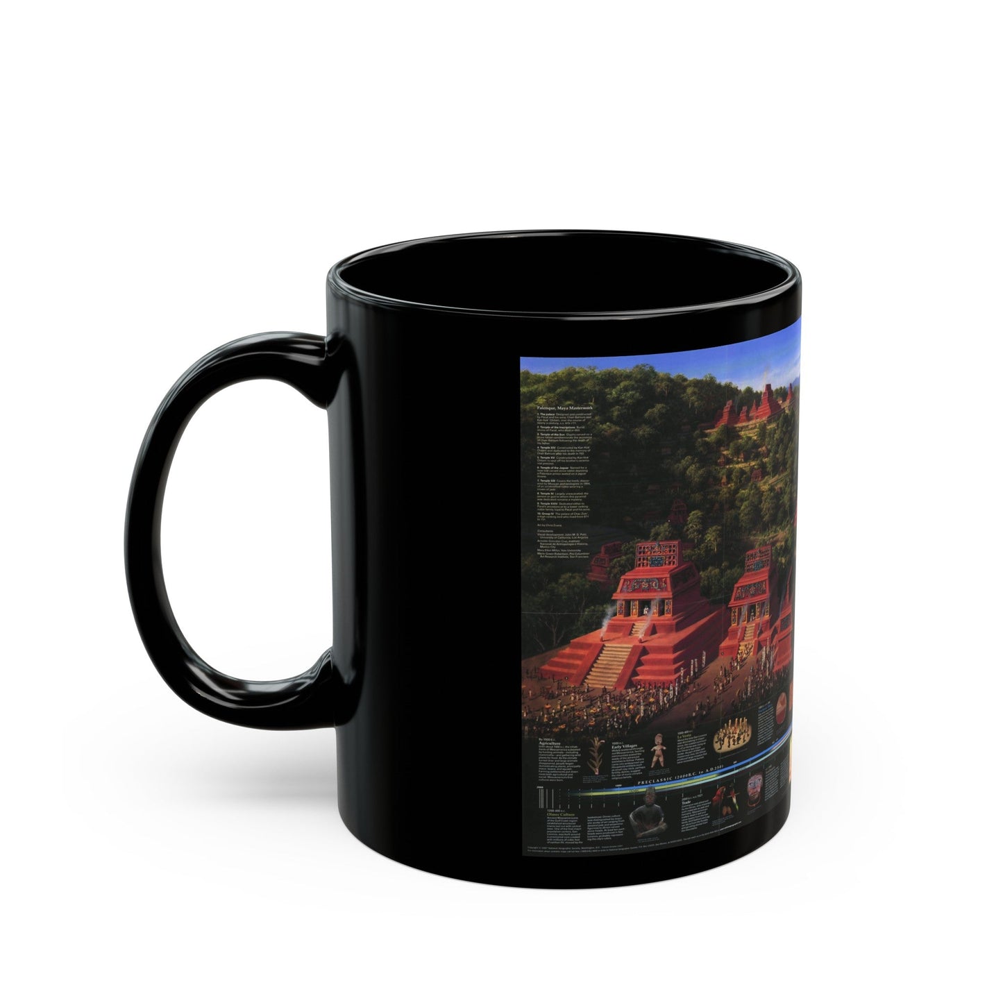 North America - The Mesoamericans (1997) (Map) Black Coffee Mug-The Sticker Space