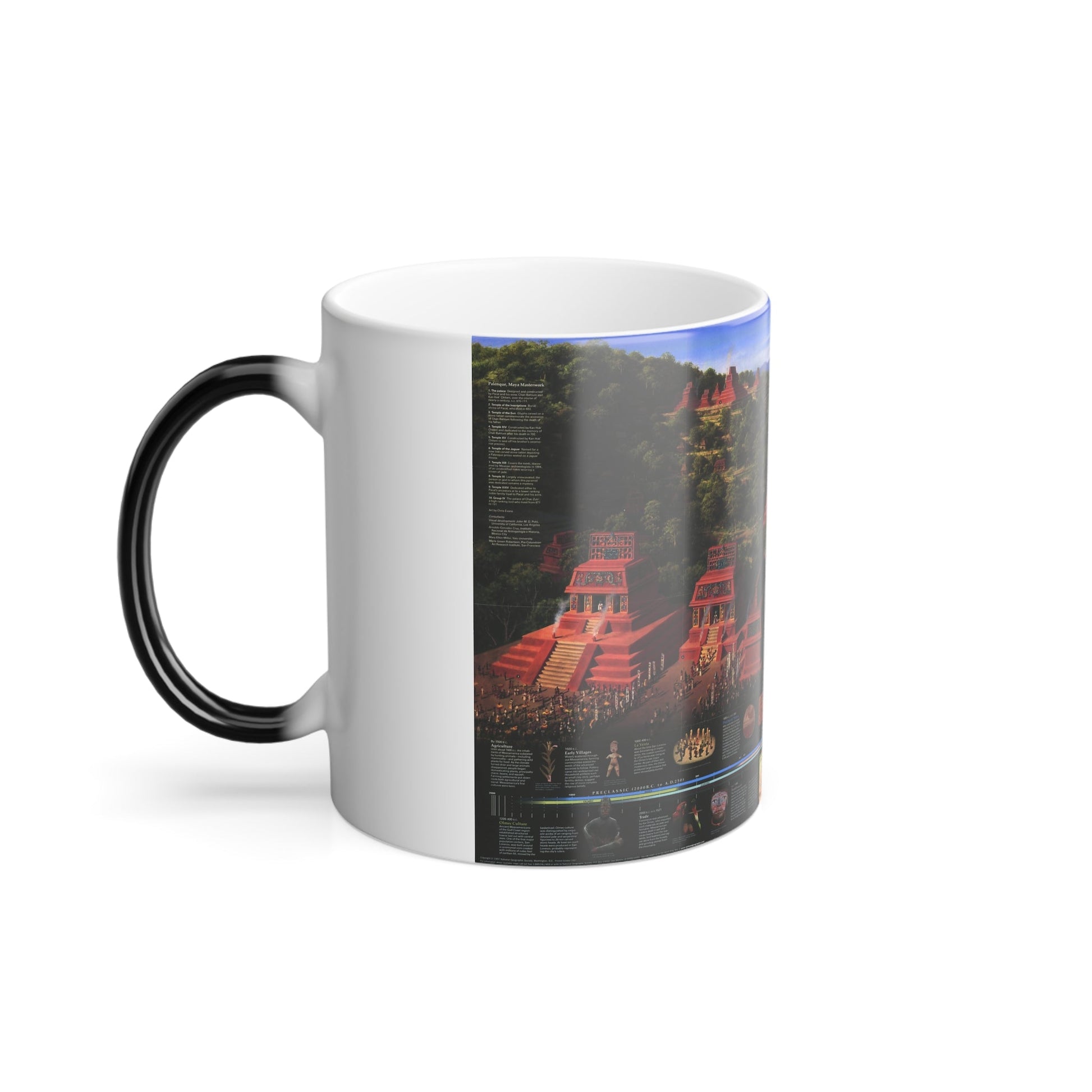 North America - The Mesoamericans (1997) (Map) Color Changing Mug 11oz-11oz-The Sticker Space