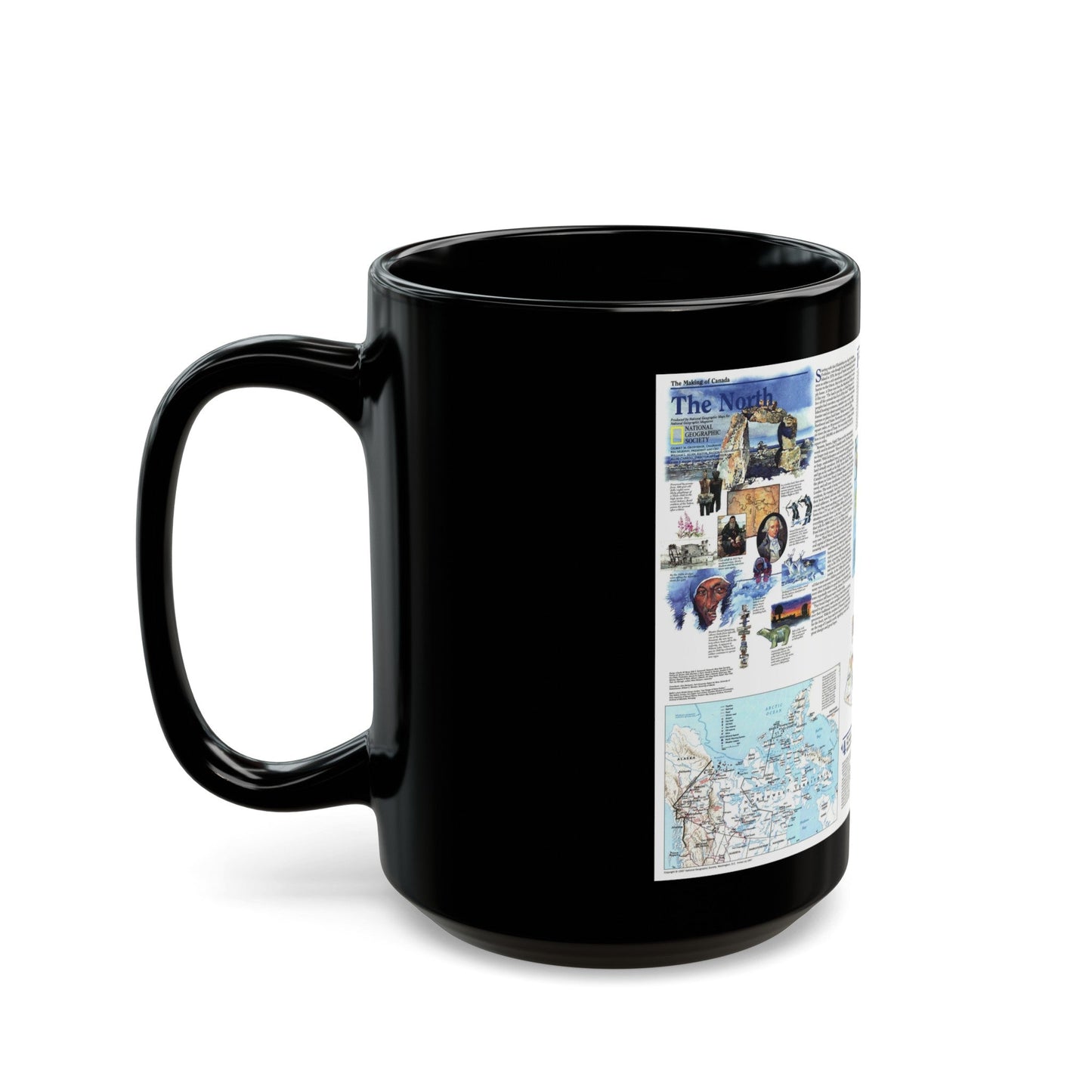 North America - The North (1997) (Map) Black Coffee Mug-The Sticker Space