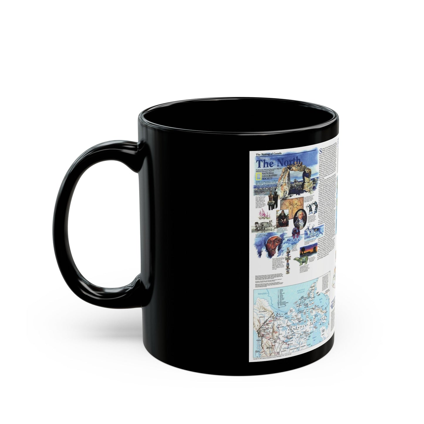 North America - The North (1997) (Map) Black Coffee Mug-The Sticker Space