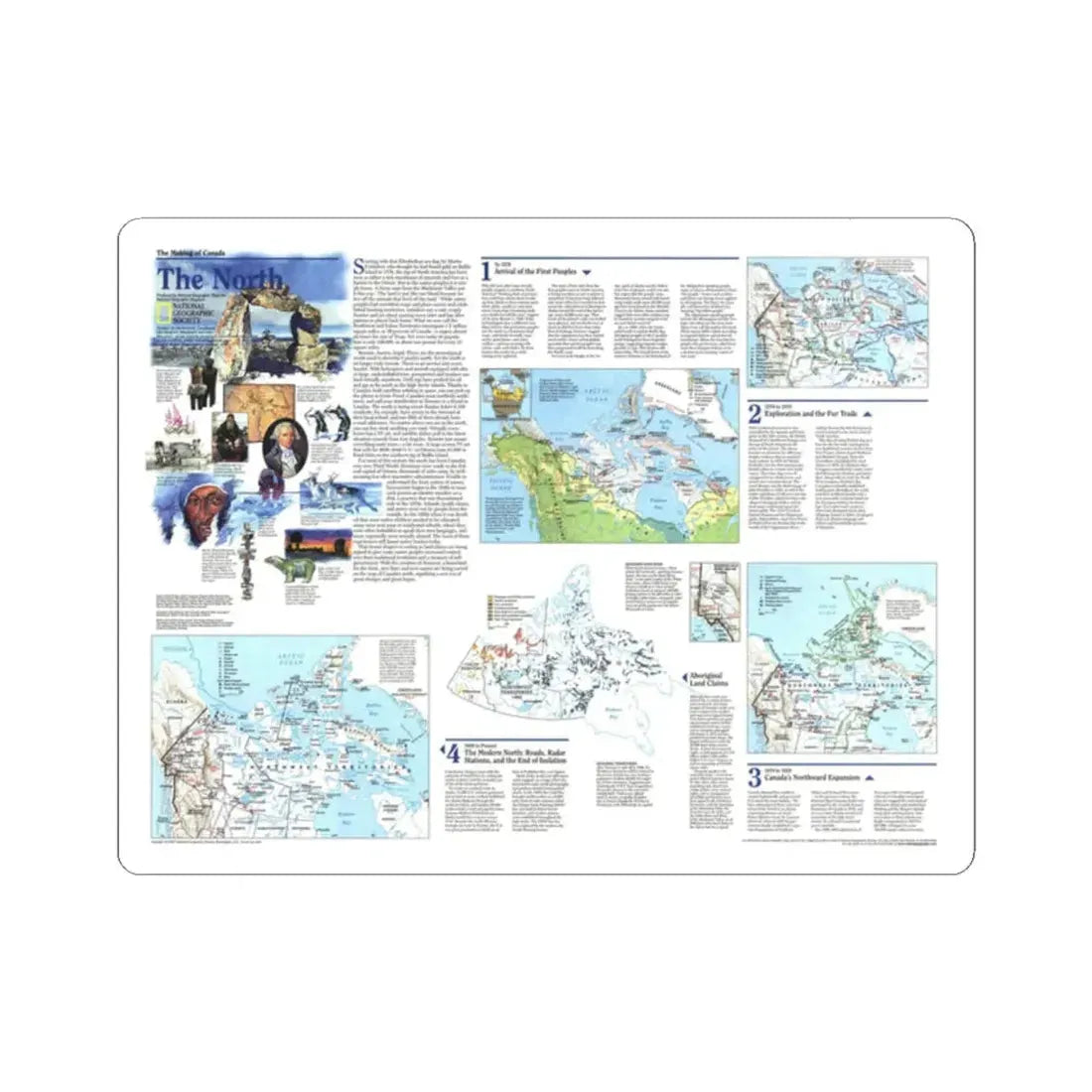 North America - The North (1997) (Map) STICKER Vinyl Kiss-Cut Decal 2 Inch White - The Sticker Space