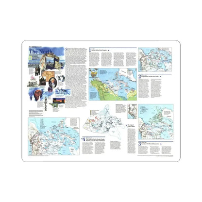 North America - The North (1997) (Map) STICKER Vinyl Kiss-Cut Decal 2 Inch White - The Sticker Space