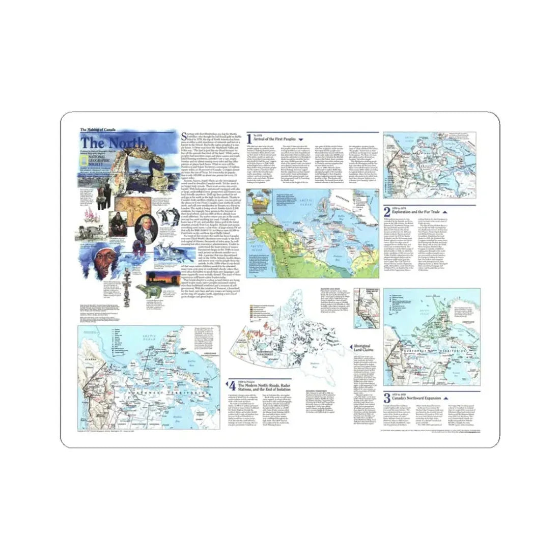 North America - The North (1997) (Map) STICKER Vinyl Kiss-Cut Decal 3 Inch White - The Sticker Space