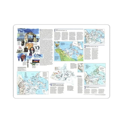 North America - The North (1997) (Map) STICKER Vinyl Kiss-Cut Decal 3 Inch White - The Sticker Space