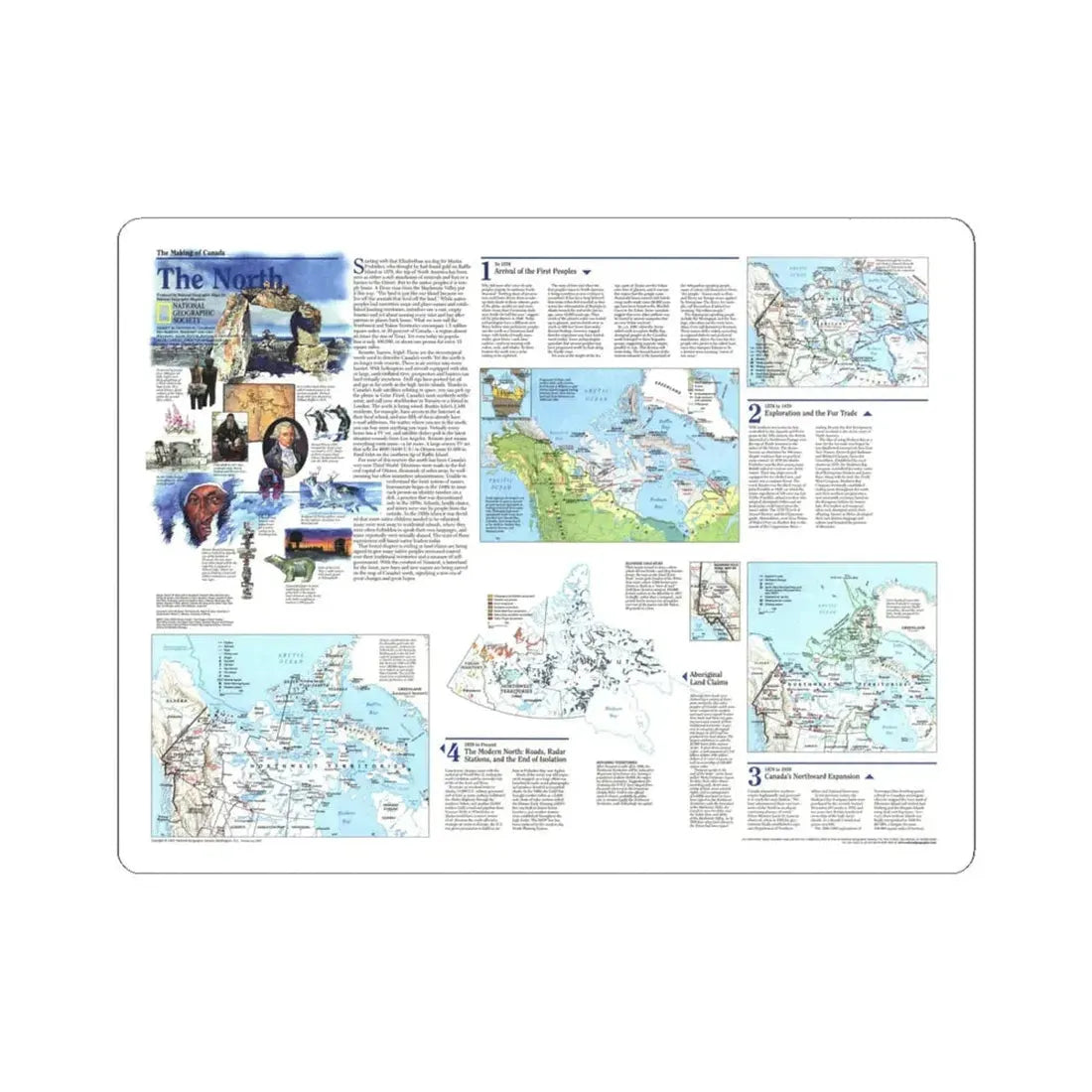 North America - The North (1997) (Map) STICKER Vinyl Kiss-Cut Decal 6 Inch White - The Sticker Space