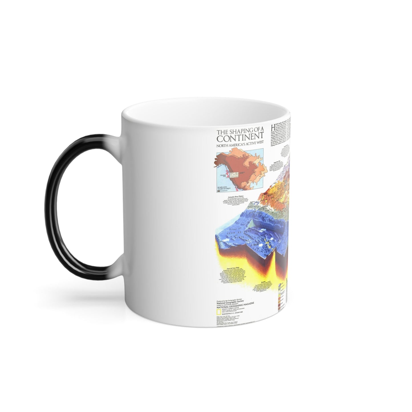 North America - The Shaping of a Continent (1985) (Map) Color Changing Mug 11oz-11oz-The Sticker Space